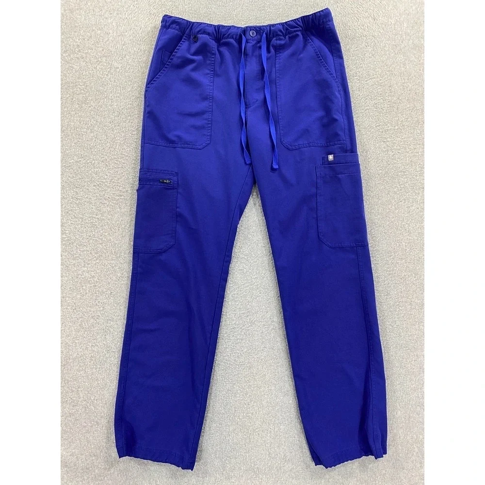 FIGS Cairo Cargo Scrub Pants Technical Collection Size Medium Blue 31.5