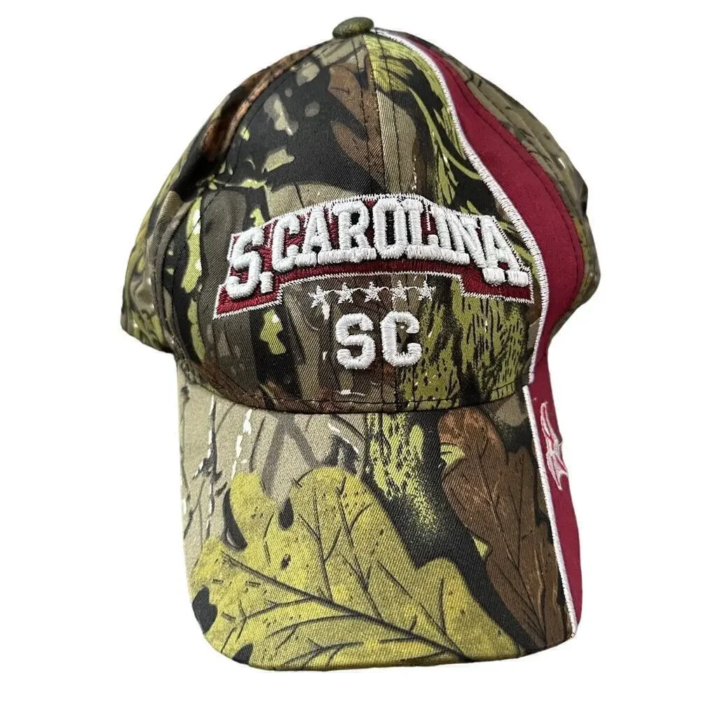 NWOT S. Carolina One Size NCAA Football Mossy Curved Bill Cap Green Camo