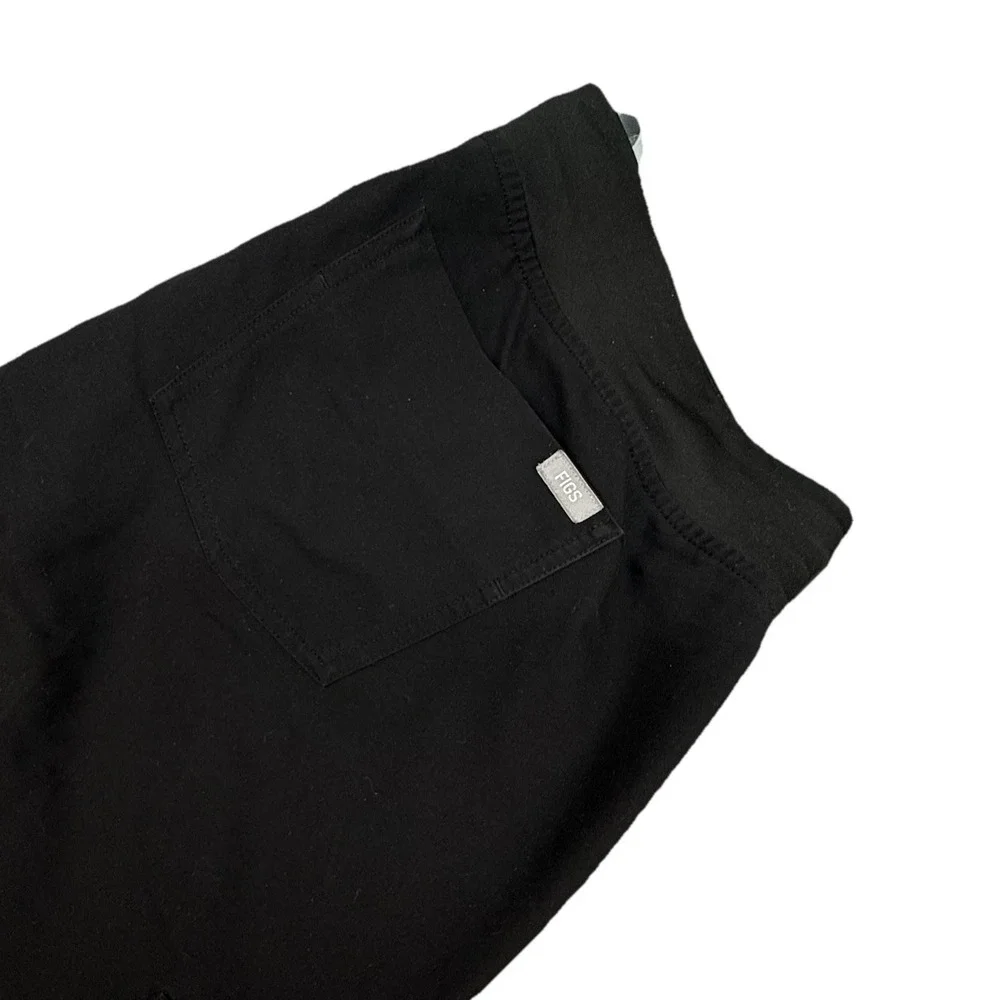 Figs Scrub Pants Technical Collection‎ Black Large Drawstring Pockets