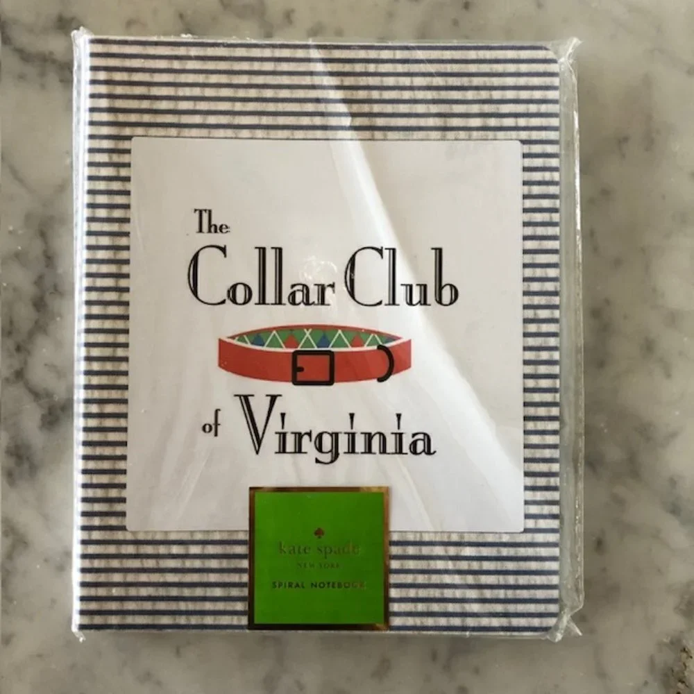 KATE SPADE Spiral Mini Notebook Collar Club of Virginia Seesucker Print …
