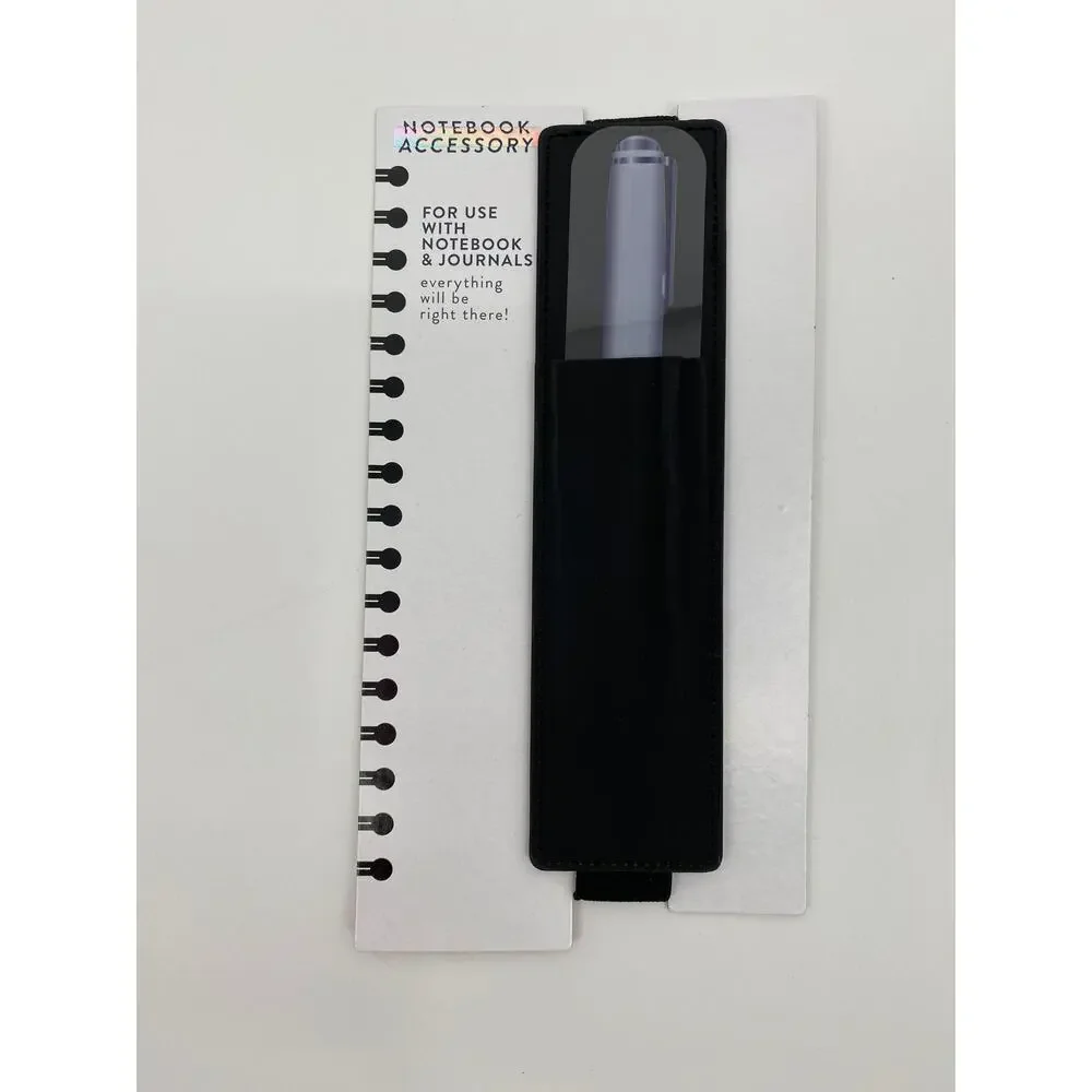 Notebook Accessory Pen Holder for use with Notebooks & Journals NEW Black