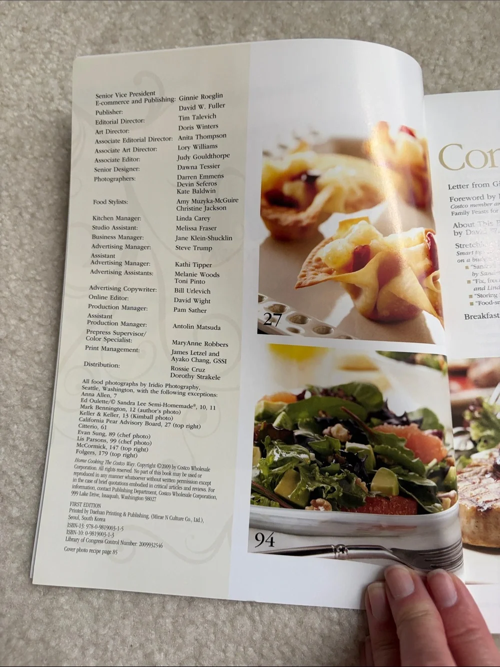 Costco cookbook home