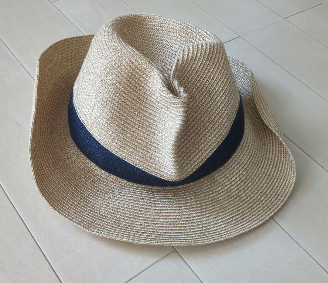 Beige Fedora-Style Straw Hat for Women